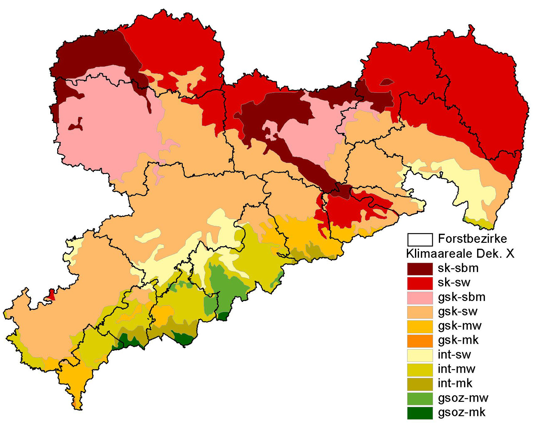 Forstliche Klimagliederung - Wald, Forstwirtschaft, Jagd - Sachsen.de